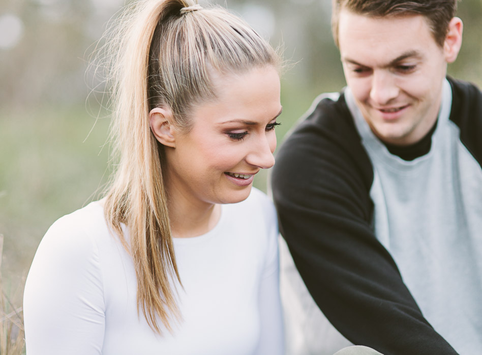 boyfriend and girlfriend laughing