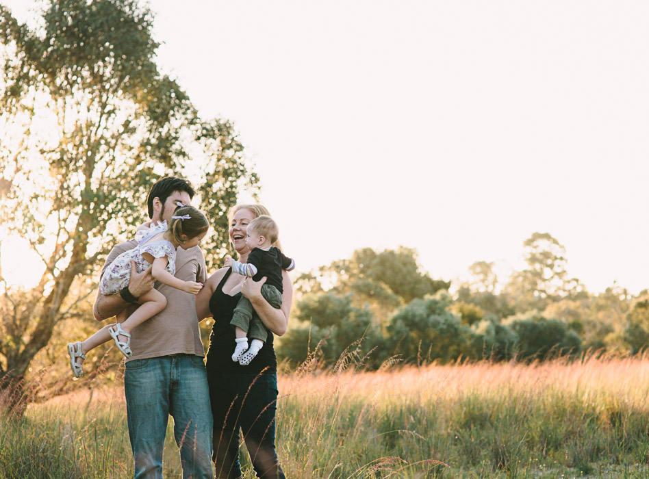 perth family laughing