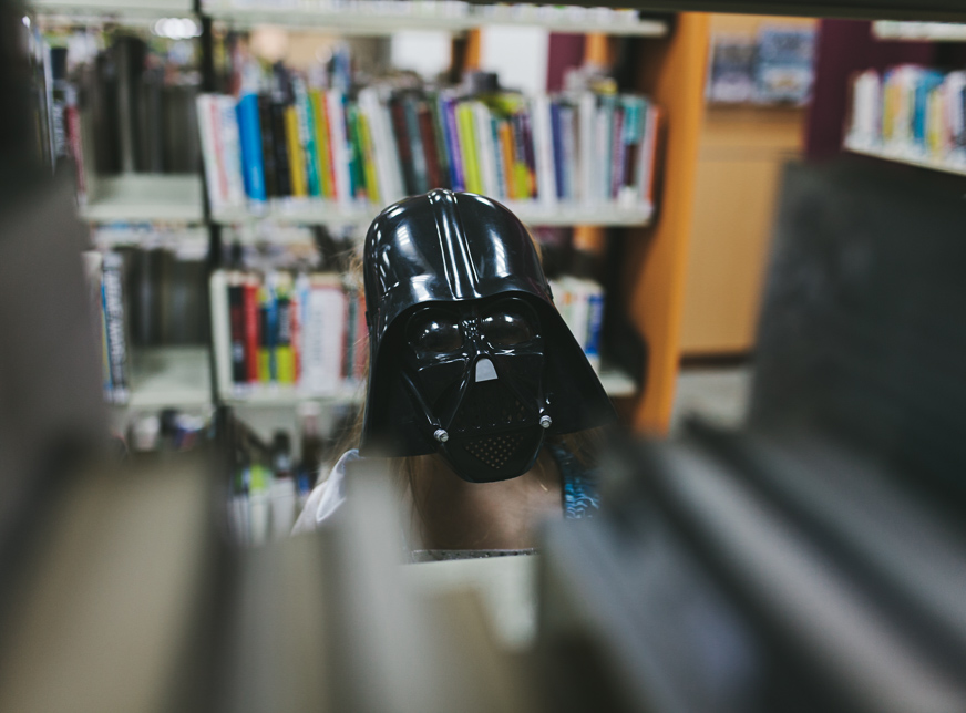 darth vader at the library