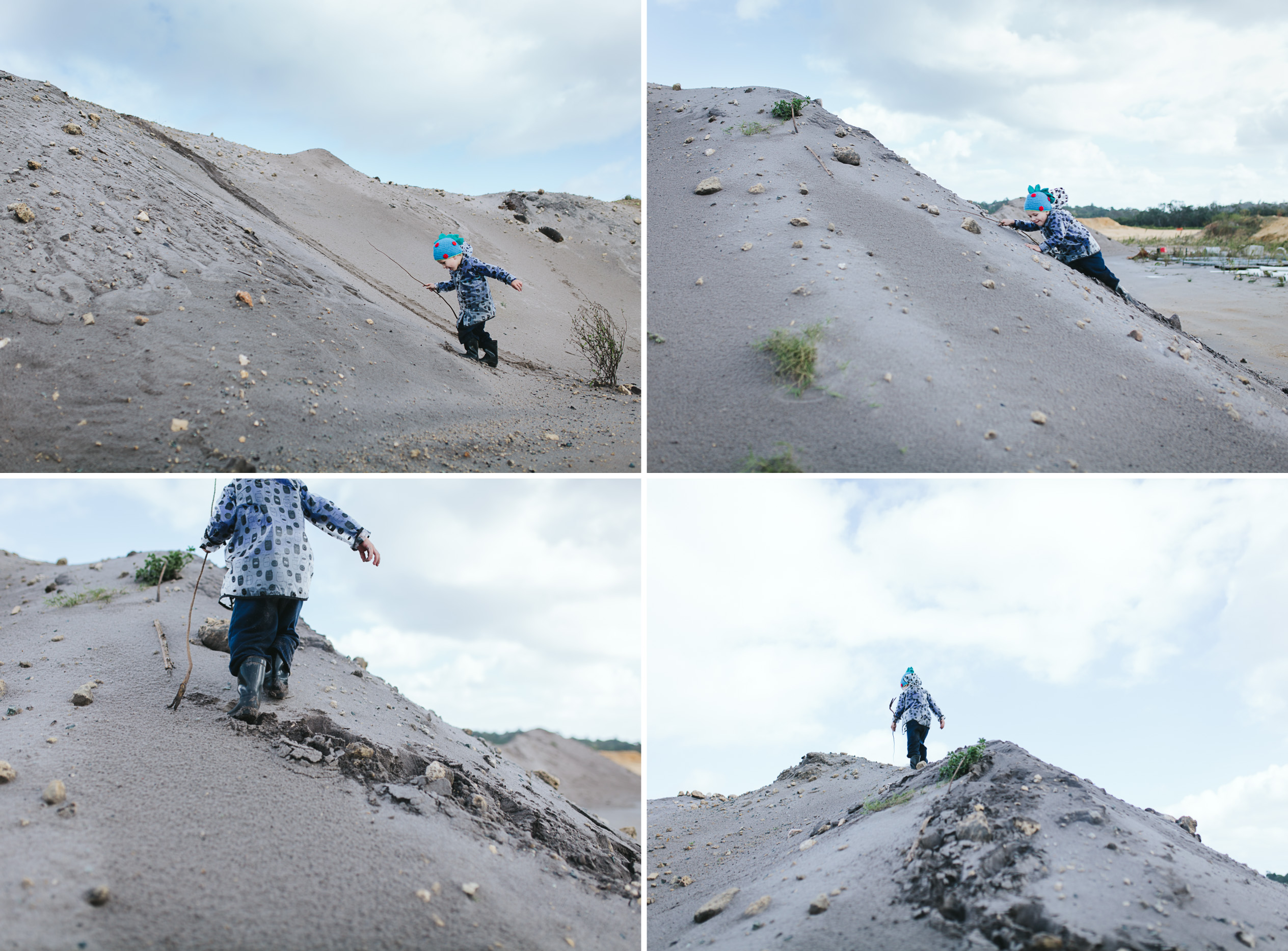 climbing sand hill