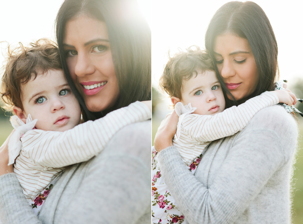 mother and daughter cuddle