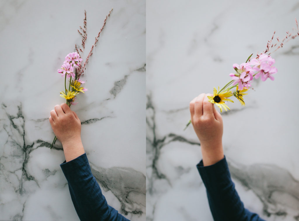 flower flat lay