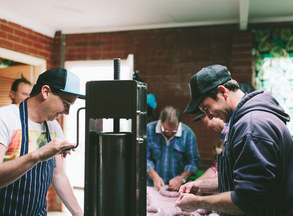 filling sausages