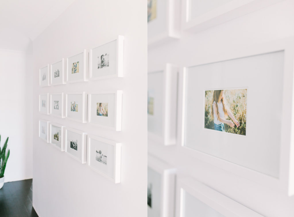 framed photo wall
