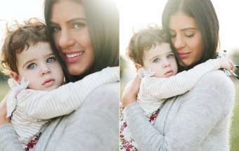 mother and daughter cuddle